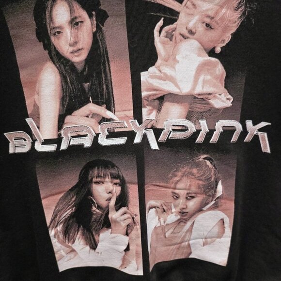 *NWOT* BLACKPINK x H&M 2021 Cropped Hoodie (Size L) - Lisa Jennie Rose Jisoo - Picture 2 of 5